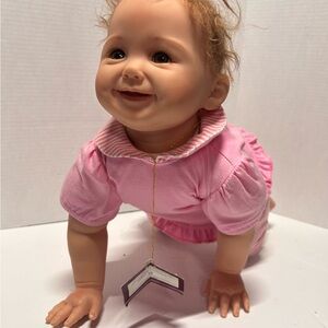 Ashton-Drake Galleries Real Touch "Aubrey's Crawling" Baby Doll Realistic